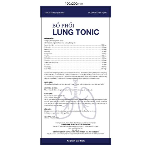1 hộp Bổ Lung Tonic giúp tăng đề kháng, ngăn nhiễm virus, nhiễm khuẩn hệ hô hấp, giảm cơn ho, bảo vệ phổi.