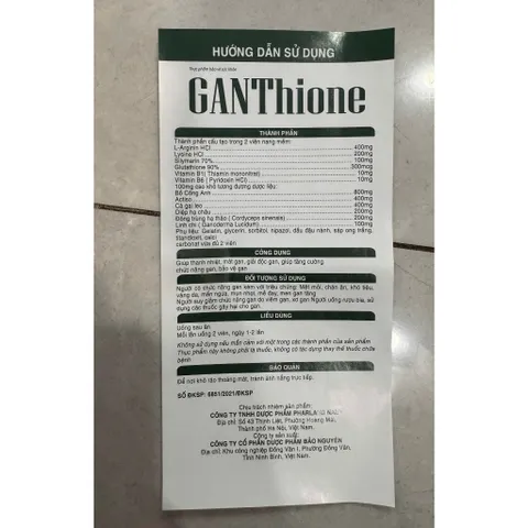GANTHIONE - giúp thanh nhiệt, giải độc gan, tăng cường chức năng gan Product image GANTHIONE - giúp thanh nhiệt, giải độc gan, tăng cường chức năng gan        icon arrow left boldicon arrow right bold