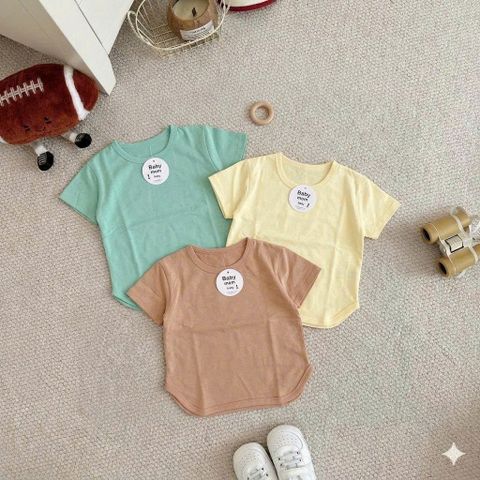 Combo 3 áo cotton basic xuân hè cho bé gái và bé trai gái 8-20kg
