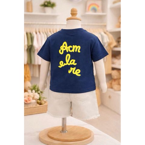 (Ảnh Thật) Áo Phông chữ cho Bé Trai và Bé Gái từ 10-20kg