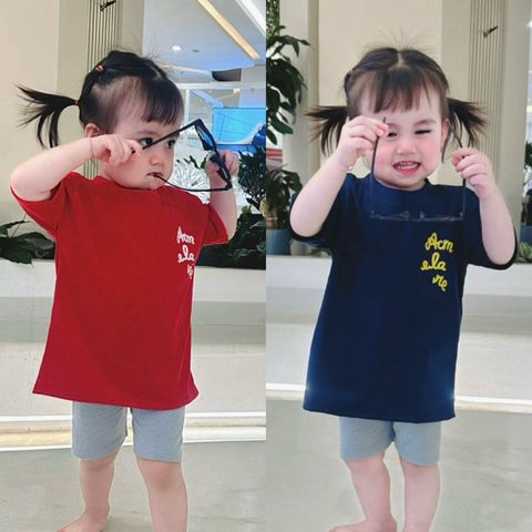 (Ảnh Thật) Áo Phông chữ cho Bé Trai và Bé Gái từ 10-20kg