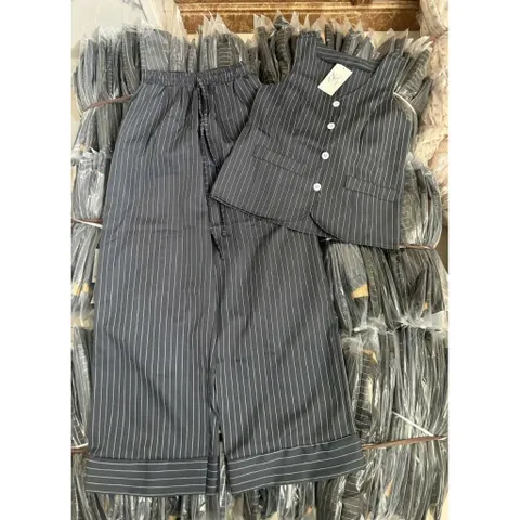 Set áo ghi lê kate sọc kèm quần dài cao cấp