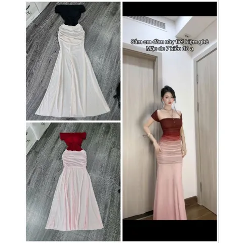 Maxi loang mang nhiều kiểu đuôi loe xịn