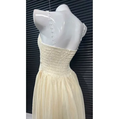 Đầm dây xoè dài, tùng phồng 2 lớp sang xịn