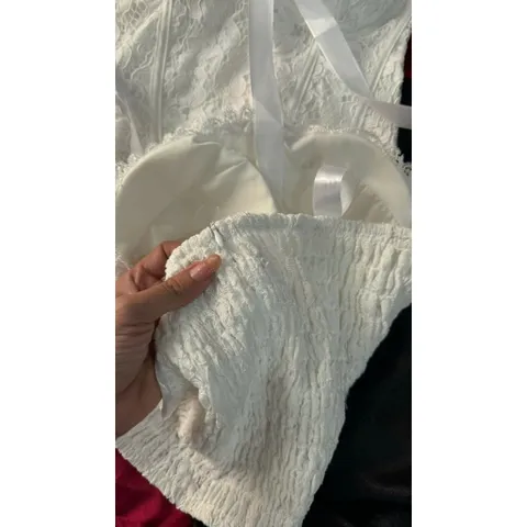 Set áo ren corset phối váy lụa dài thanh lịch quyến rũ