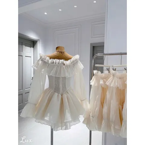 Đầm tơ bèo BV kèm bông kèm quần rời