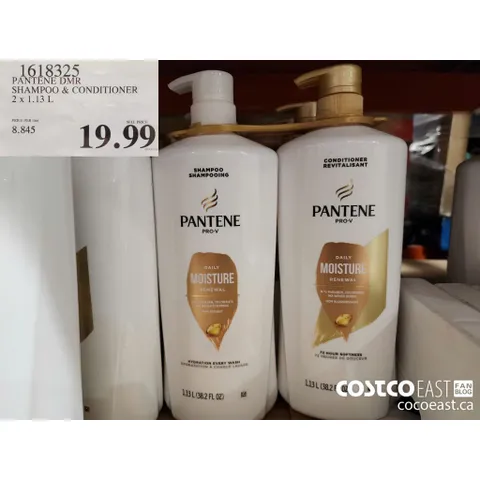 [ SÉT 2 CHAI GỘI + XẢ ]   Pantene Pro-V Daily Moisture Renewal, dung tích 1.13 L (38.2 FL OZ) hàng COSTCO MỸ