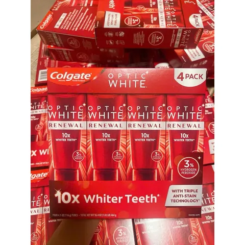 Lốc 4 HSD  6 - 7 /2025  Kem đánh răng Colgate Optic White Renewal 116g *4 nội địa Mỹ