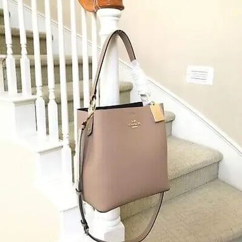 TÚI DA ĐEO VAI NỮ COACH  LEATHER   IN TAUPE 91122