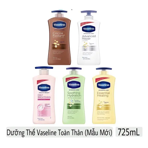 Mẫu Mới - ĐỦ MÙI Sữa Dưỡng Thể Toàn Thân VASELINE Body Lotion (725ml)