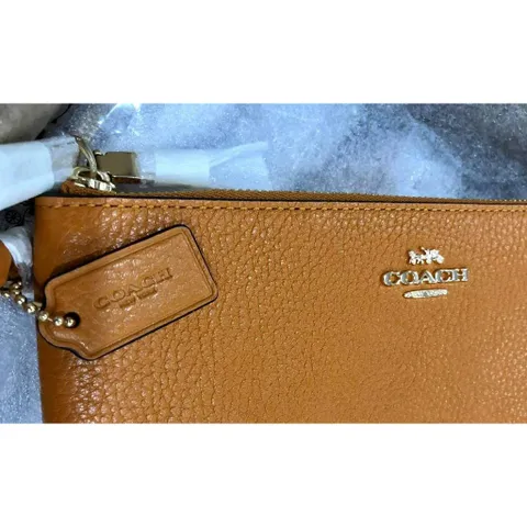 [ Ảnh thật ] VÍ NỮ COACH 6644 Double Zip Wallet BUTTERSCOTCH CHÍNH HÃNG