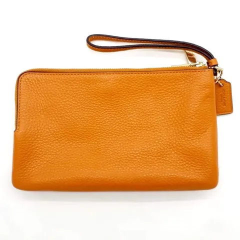 [ Ảnh thật ] VÍ NỮ COACH 6644 Double Zip Wallet BUTTERSCOTCH CHÍNH HÃNG