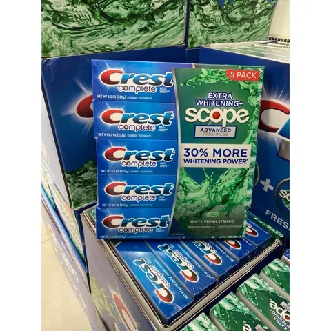 TUÝP Kem Đánh Răng Crest Complete Extra Whitening Scope 232gr NỘI ĐỊA MỸ