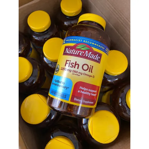 [  MẪU MỚI 300 VIÊN ] Dầu cá cao cấp Fish Oil 1200 mg 360 mg Omega3 Nature Made MỸ