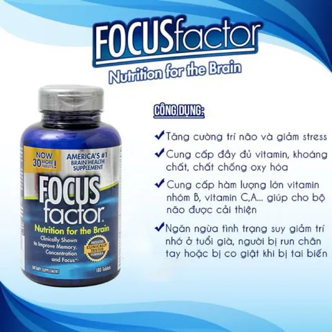 Tăng cường sự tập trung của não bộ Focus Factor 180 viên MỸ