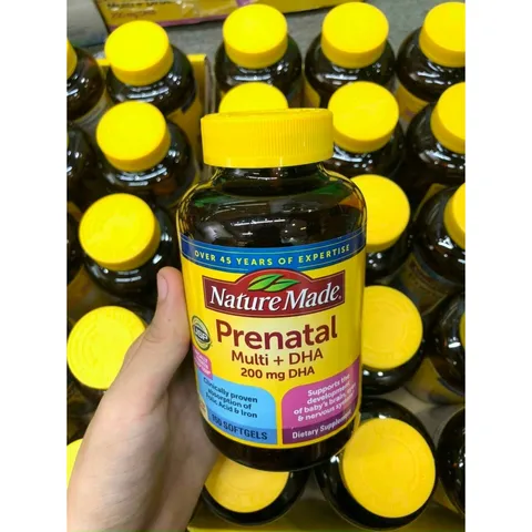 [ MẪU MỚI 2024 ] 150 Viên Uống Dinh Dưỡng Nature Made Prenatal DHA cho bà bầu  NỘI ĐỊA MỸ