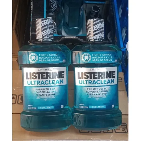 [ XẢ KHO HSD 08/2025 1.500ML NỘI ĐỊA MỸ ] Nước súc miệng LISTERINE ULTRACLEAN COOL MINT
