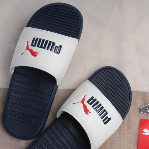 Dép QUAI NGANG Pu.ma Cool Cat Navy/White 371023 15 Màu Trắng - Xanh Navy size 9US