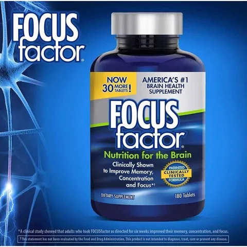 Tăng cường sự tập trung của não bộ Focus Factor 180 viên MỸ