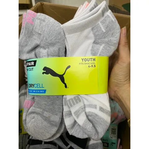 [ TÁCH LẺ 1 ĐÔI ] vớ tất cổ thấp dành cho nữ và trẻ em hàng từ mỹ hiệu P.M Youth size 4-9.5 low cut
