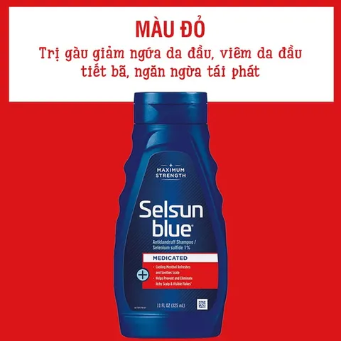 Dầu gội giảm nấm ngừa gàu Selsun Blue 325ml của Mỹ