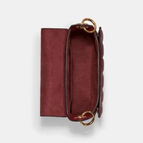 Túi xách COA Quilted Croc Kleo 17 màu Cherry - chính hãng
