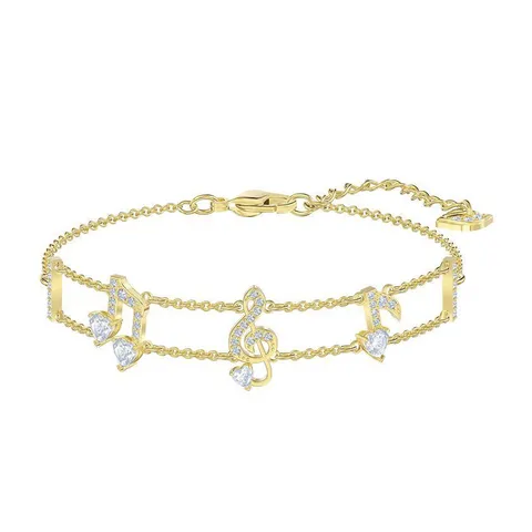 [ XẢ KHO NGHỈ BÁN ] Vòng Đeo Tay Swarovski Bracelet Woman Jewel Swarovski Pleasant Màu Vàng