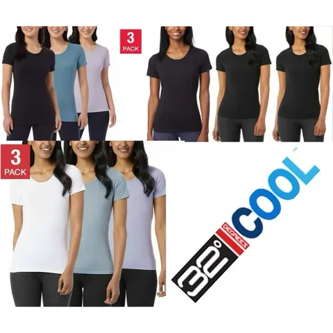 [ SIZE S COSTCO MỸ  ] Set 3 Áo Thun Lạnh Nữ 32 DEGREES Ladies' Cool Tee 3-pack MỸ