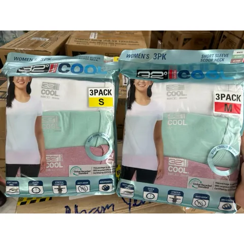[ SIZE S COSTCO MỸ  ] Set 3 Áo Thun Lạnh Nữ 32 DEGREES Ladies' Cool Tee 3-pack MỸ