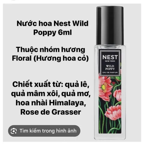 [ 6ML DẠNG LĂN ] Nước hoa nữ NEST Wild Poppy 6ml tách sét