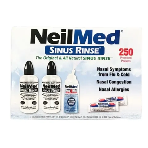 ( BỘ 250 GÓI ) Neilmed Bộ Sản Phẩm Nước Muối Rửa Mũi (Nước Muối Sinh Lý) Sinus Rinse