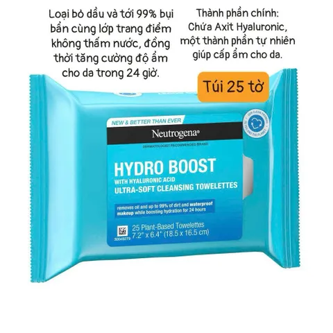 [ GIẤY TẨY TRANG tách sét hàng Costco ]  Giấy Ướt Tẩy Trang Neutrogena Makeup Remover Ultra Soft Towelettes