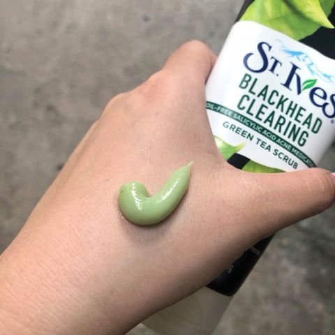 [ Chính hãng ] SỮA RỬA MẶT KẾT HỢP Tẩy Tế Bào Chết St.Ives Blackhead Clearing Green Tea Scrub 170gr MỸ