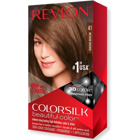 [ MÀU 41 MEDIUM BROWN ] nhuộm tóc Revlon Colorsilk số 41 (Medium Brown)