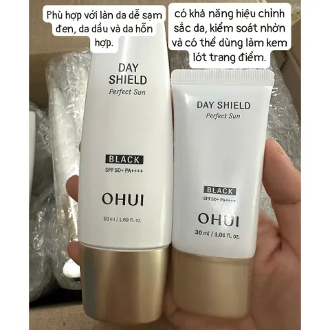 ( Tách sét 30ml - 50ml UNBOX ) [ HSD TRONG MIÊU TẢ ]  Kem chống nắng Ohui cho da dầu Ohui Day Shield Perfect Sun Black