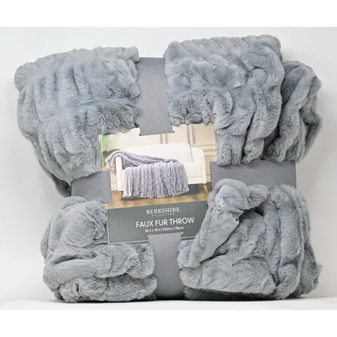 [Chính hãng] [ COSTCO USA ] [ Mền lông cừu ]  Bershire Textured Faux Fur Throw - Nâu 60”mx70” 152CM x 178CM