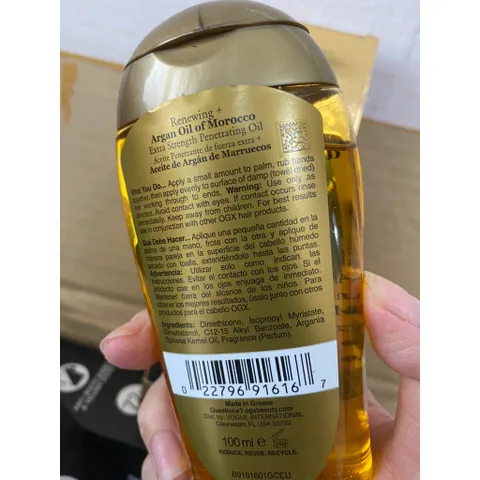 DƯỠNG TÓC OGX RENEWING ARGAN OIL OF MOROCCO 100ml -118ml