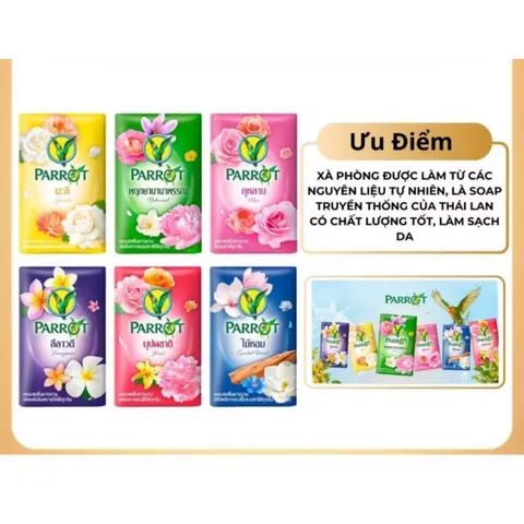 Xà Bông Con Vẹt Parrot Botanicals Chiết Xuất Từ Thiên Nhiên - Thái Lan 1 cục 55gr