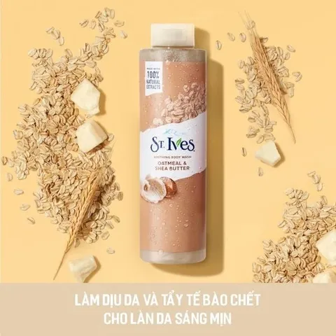 [ XẢ KHO HSD 06 / 2026 650ml ] St.ives Sữa tắm Oatmeal & Shea Butter + pink lemond  650ml