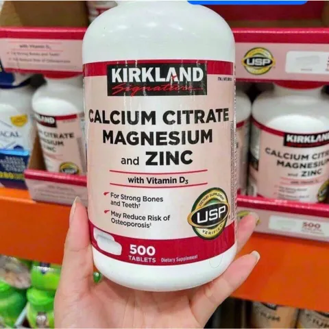 Viên uống bỗ sung Calcium Citrate Magnesium and Zinc 500mg 500 viên
