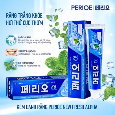Kem Đánh Răng Ngừa Sâu Răng Chuyên Biệt Perioe New Fresh Alpha 185G