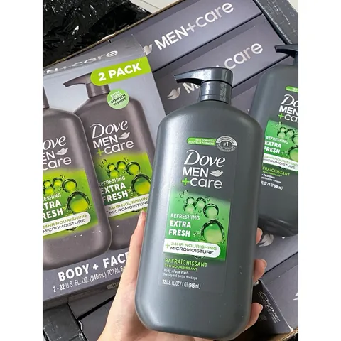 [ 946ML MỸ ] Sữa tắm cho nam Dove Men+Care Extra Fresh Body and Face Wash
