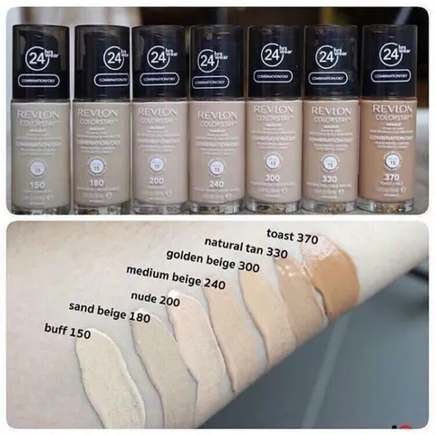 [ 150 BUFF DA TRẮNG TỰ NHIÊN ] kem nền cho da hỗn hợp và da dầu Revlon colorstay 24h MỸ