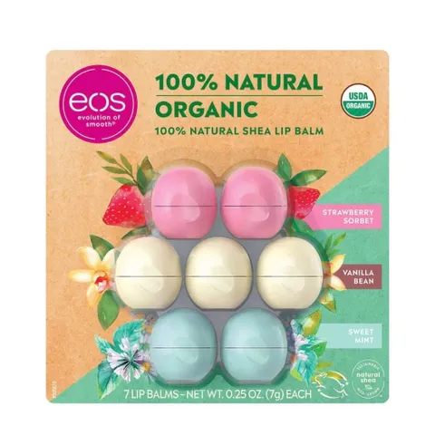 [ VUI LÒNG ĐỌC KĨ MÔ TẢ ] tách 1  SON  NÊN KHÔNG CÓ VỈ  Son trứng dưỡng môi Eos natural shea smooth lip balm