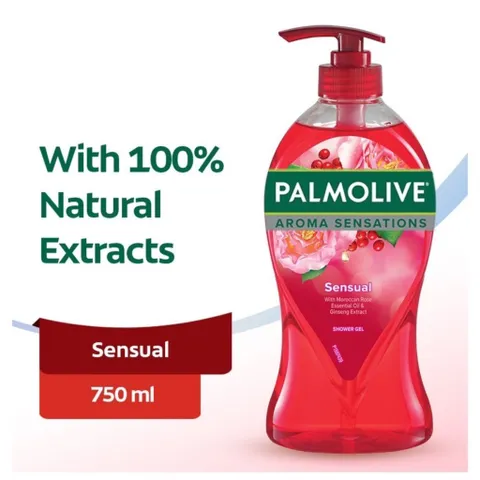 [ 750ml ] Gel tắm Palmolive Aroma Sensations Nồng Nàn Quyến Rũ Chiết Xuất tinh dầu Hoa Hồng Moroccan & Nhân Sâm