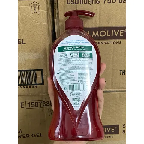 [ 750ml ] Gel tắm Palmolive Aroma Sensations Nồng Nàn Quyến Rũ Chiết Xuất tinh dầu Hoa Hồng Moroccan & Nhân Sâm
