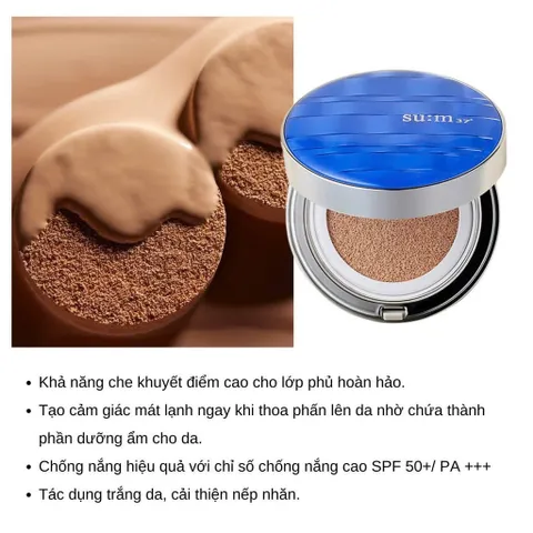 [ TONE 01 LIGHT BEIGE CHO DA TRẮNG TỰ NHIÊN ] Su:m37 Water-full CC Cushion Perfect Finish SPF50+/PA+++