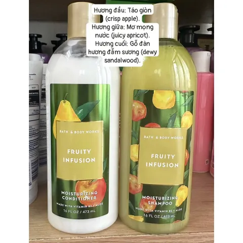 Bộ Dầu gội và dầu xả dưỡng ẩm  của Bath & Body Works 473ml * 2 chai đủ mùi Mỹ