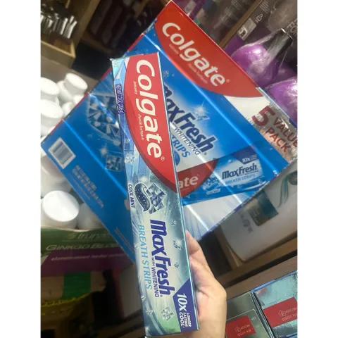 [ XẢ KHO 206gr Mỹ HSD 2026 ] kem đánh răng maxfresh hơi thở thơm mát dài lâu nhờ các tinh thể the mát