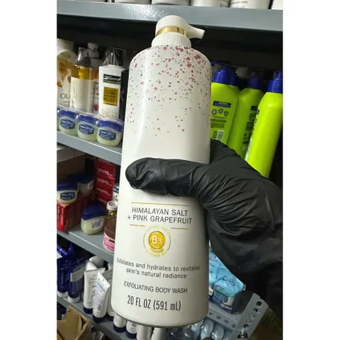 [ XẢ KHO 591ml MUỐI HỒNG MỸ ] SỮA TẮM + TẨY TẾ BÀO CHẾT MUỐI HỒNG HIMALAYA + BƯỞI HỒNG & B3